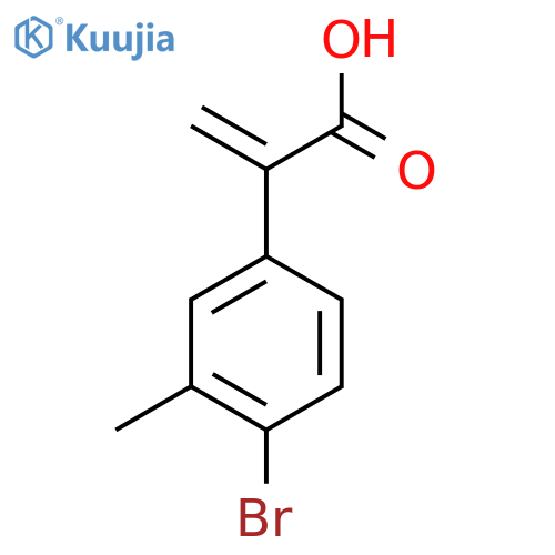 2-(4-bromo-3-methylphenyl)prop-2-enoic acid structure