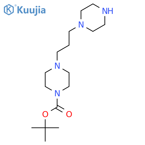 1-Piperazinecarboxylic acid, 4-[3-(1-piperazinyl)propyl]-, 1,1-dimethylethyl ester structure