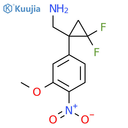 2,2-difluoro-1-(3-methoxy-4-nitrophenyl)cyclopropylmethanamine structure