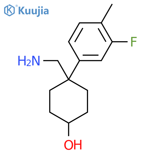 4-(aminomethyl)-4-(3-fluoro-4-methylphenyl)cyclohexan-1-ol structure
