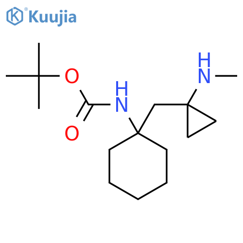 tert-butyl N-(1-{1-(methylamino)cyclopropylmethyl}cyclohexyl)carbamate structure