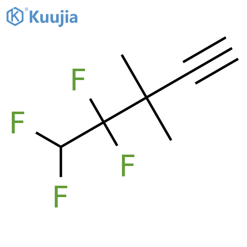 4,4,5,5-tetrafluoro-3,3-dimethylpent-1-yne structure