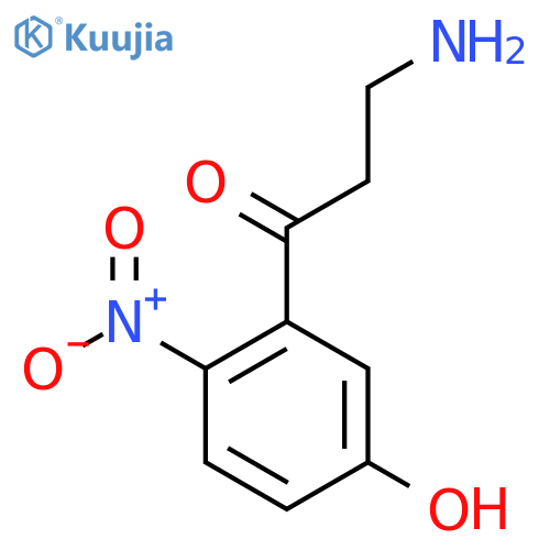 3-amino-1-(5-hydroxy-2-nitrophenyl)propan-1-one structure