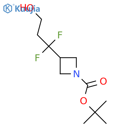 tert-butyl 3-(1,1-difluoro-3-hydroxypropyl)azetidine-1-carboxylate structure