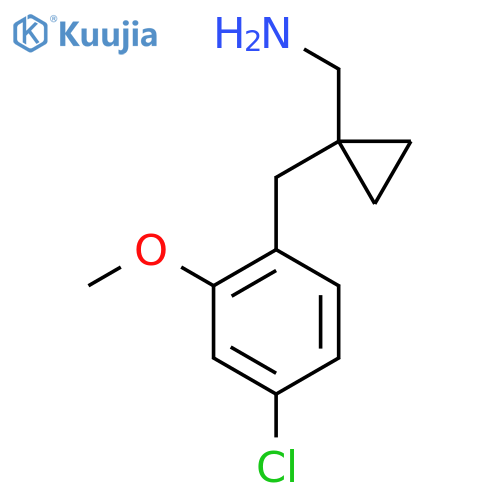 {1-(4-chloro-2-methoxyphenyl)methylcyclopropyl}methanamine structure