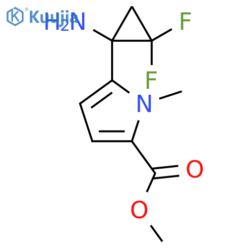 methyl 5-(1-amino-2,2-difluorocyclopropyl)-1-methyl-1H-pyrrole-2-carboxylate structure