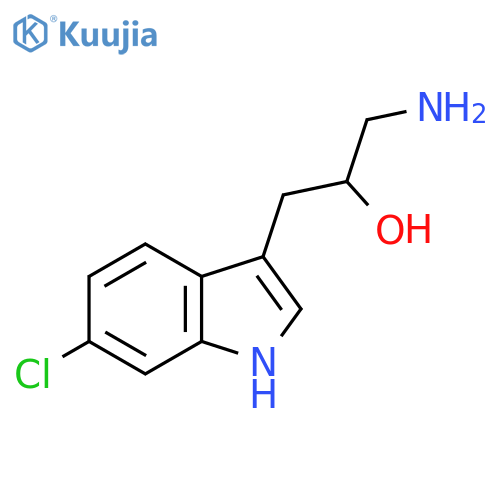 1-amino-3-(6-chloro-1H-indol-3-yl)propan-2-ol structure