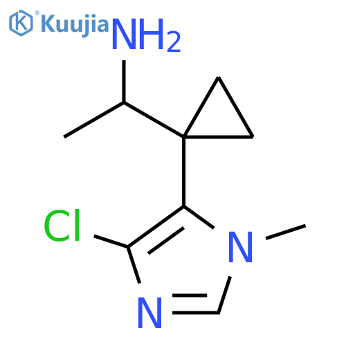 1-1-(4-chloro-1-methyl-1H-imidazol-5-yl)cyclopropylethan-1-amine structure