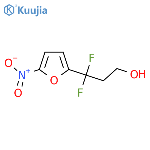 3,3-difluoro-3-(5-nitrofuran-2-yl)propan-1-ol structure