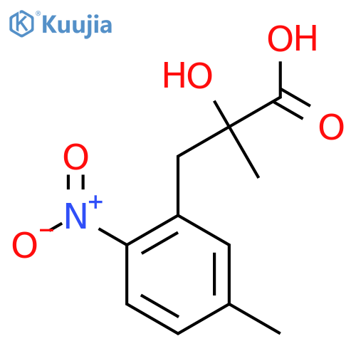 2-hydroxy-2-methyl-3-(5-methyl-2-nitrophenyl)propanoic acid structure