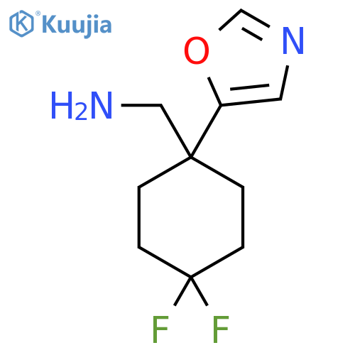 4,4-difluoro-1-(1,3-oxazol-5-yl)cyclohexylmethanamine structure