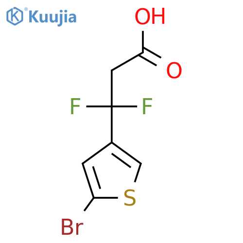 3-(5-bromothiophen-3-yl)-3,3-difluoropropanoic acid structure
