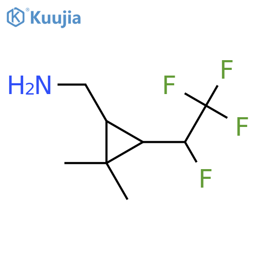 2,2-dimethyl-3-(1,2,2,2-tetrafluoroethyl)cyclopropylmethanamine structure