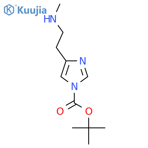 tert-butyl 4-2-(methylamino)ethyl-1H-imidazole-1-carboxylate structure