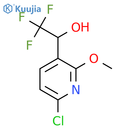 1-(6-chloro-2-methoxypyridin-3-yl)-2,2,2-trifluoroethan-1-ol structure