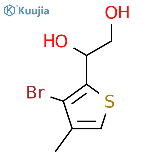 1-(3-bromo-4-methylthiophen-2-yl)ethane-1,2-diol structure