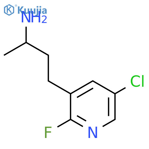 4-(5-chloro-2-fluoropyridin-3-yl)butan-2-amine structure