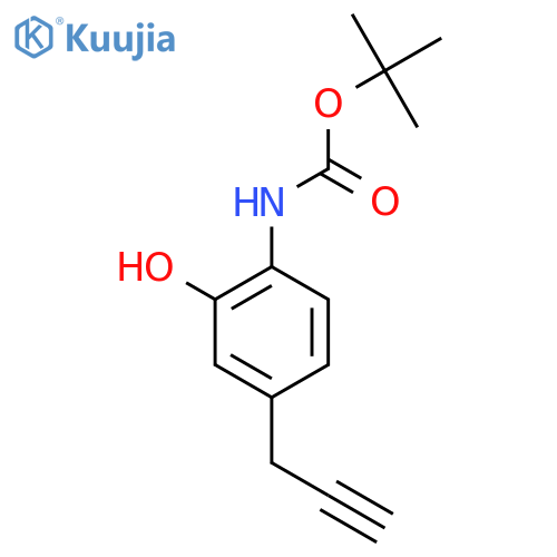 tert-butyl N-2-hydroxy-4-(prop-2-yn-1-yl)phenylcarbamate structure