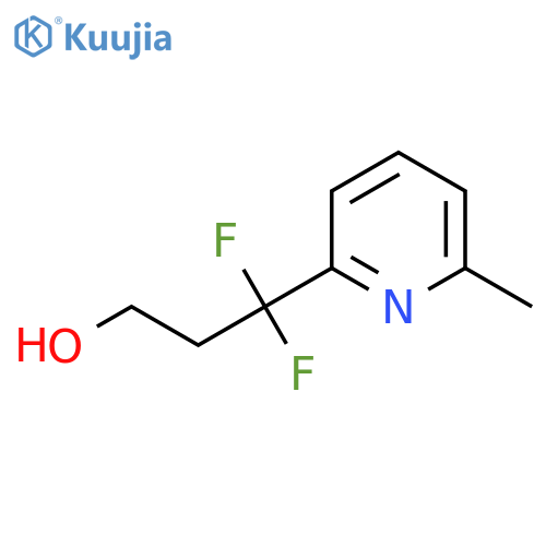 3,3-difluoro-3-(6-methylpyridin-2-yl)propan-1-ol structure