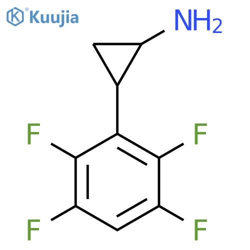 2-(2,3,5,6-tetrafluorophenyl)cyclopropan-1-amine structure