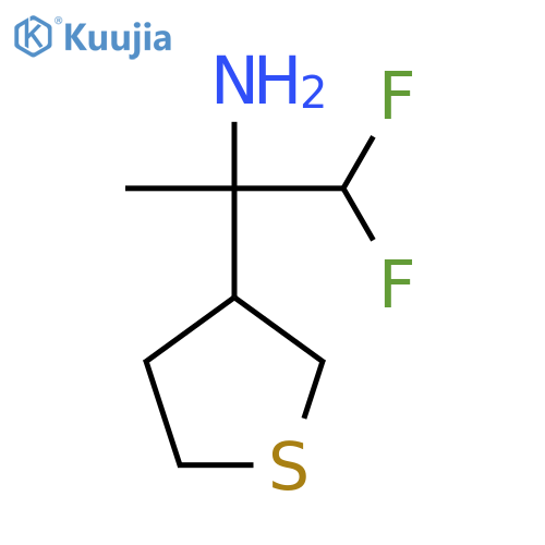 1,1-difluoro-2-(thiolan-3-yl)propan-2-amine structure