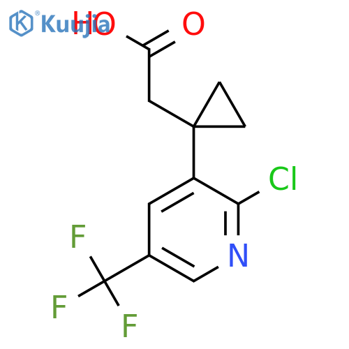 2-{1-2-chloro-5-(trifluoromethyl)pyridin-3-ylcyclopropyl}acetic acid structure