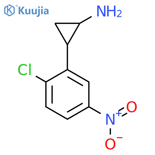 2-(2-chloro-5-nitrophenyl)cyclopropan-1-amine structure