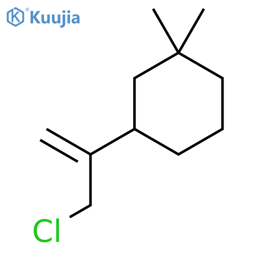 3-(3-chloroprop-1-en-2-yl)-1,1-dimethylcyclohexane structure