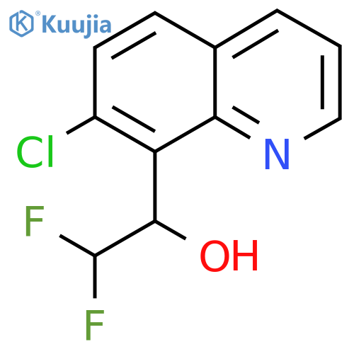 1-(7-chloroquinolin-8-yl)-2,2-difluoroethan-1-ol structure