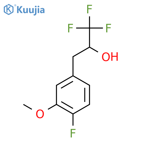1,1,1-trifluoro-3-(4-fluoro-3-methoxyphenyl)propan-2-ol structure
