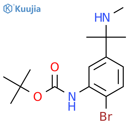 tert-butyl N-{2-bromo-5-2-(methylamino)propan-2-ylphenyl}carbamate structure