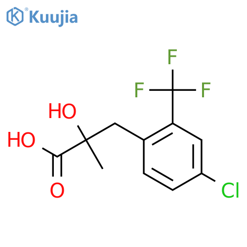 3-4-chloro-2-(trifluoromethyl)phenyl-2-hydroxy-2-methylpropanoic acid structure