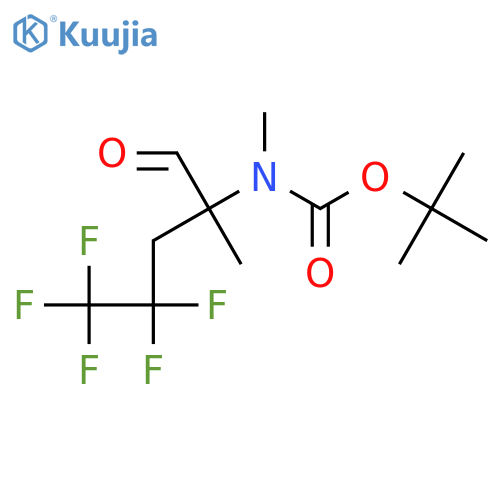 tert-butyl N-methyl-N-(4,4,5,5,5-pentafluoro-2-methyl-1-oxopentan-2-yl)carbamate structure