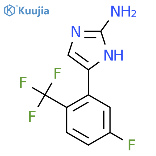 5-5-fluoro-2-(trifluoromethyl)phenyl-1H-imidazol-2-amine structure