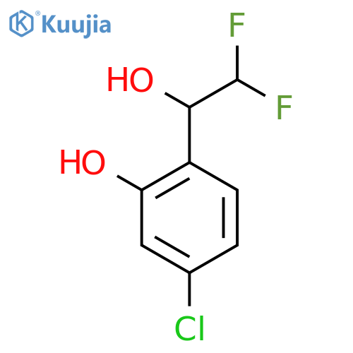 5-Chloro-2-(2,2-difluoro-1-hydroxyethyl)phenol structure