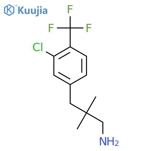 3-3-chloro-4-(trifluoromethyl)phenyl-2,2-dimethylpropan-1-amine structure