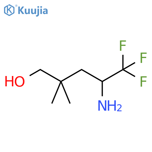 4-amino-5,5,5-trifluoro-2,2-dimethylpentan-1-ol structure