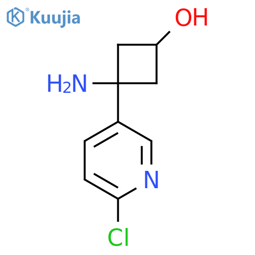 3-amino-3-(6-chloropyridin-3-yl)cyclobutan-1-ol structure