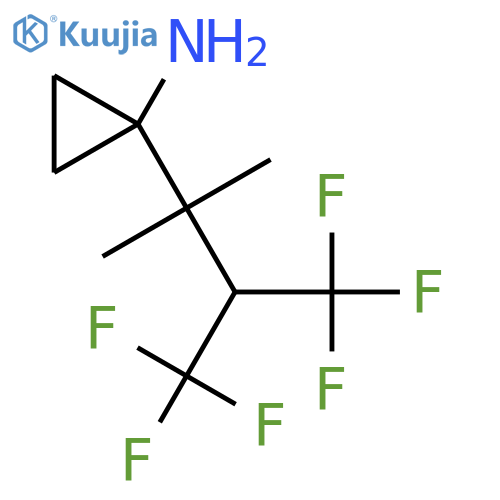 1-4,4,4-trifluoro-2-methyl-3-(trifluoromethyl)butan-2-ylcyclopropan-1-amine structure