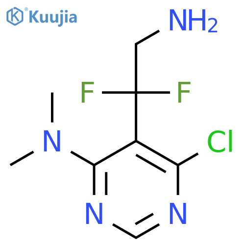 5-(2-amino-1,1-difluoroethyl)-6-chloro-N,N-dimethylpyrimidin-4-amine structure