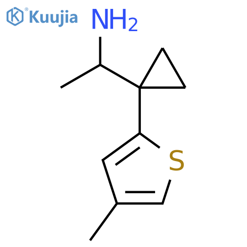 1-1-(4-methylthiophen-2-yl)cyclopropylethan-1-amine structure