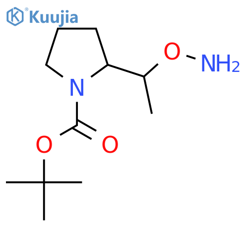 tert-butyl 2-1-(aminooxy)ethylpyrrolidine-1-carboxylate structure