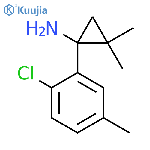 1-(2-chloro-5-methylphenyl)-2,2-dimethylcyclopropan-1-amine structure