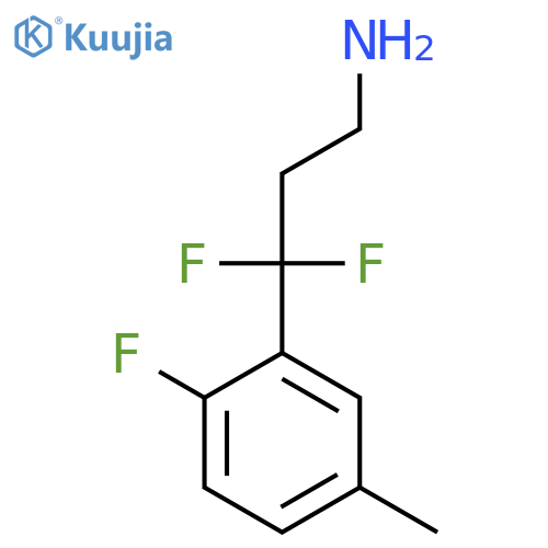 3,3-difluoro-3-(2-fluoro-5-methylphenyl)propan-1-amine structure