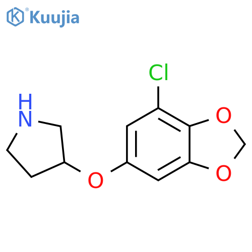 3-(7-chloro-1,3-dioxaindan-5-yl)oxypyrrolidine structure
