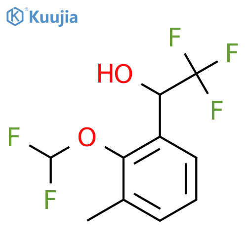 1-2-(difluoromethoxy)-3-methylphenyl-2,2,2-trifluoroethan-1-ol structure