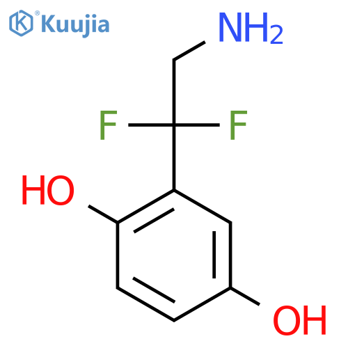 2-(2-amino-1,1-difluoroethyl)benzene-1,4-diol structure