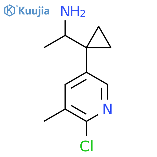 1-1-(6-chloro-5-methylpyridin-3-yl)cyclopropylethan-1-amine structure