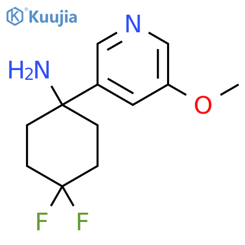 4,4-difluoro-1-(5-methoxypyridin-3-yl)cyclohexan-1-amine structure
