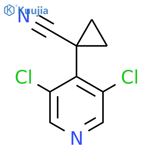 1-(3,5-dichloropyridin-4-yl)cyclopropane-1-carbonitrile structure